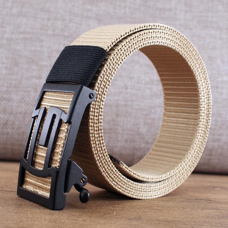 Cinturón automático de nailon ancho 35 mm para hombre uso diario