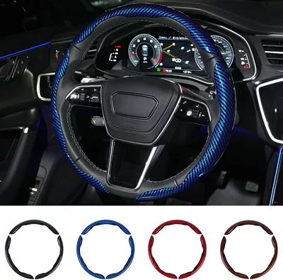 Steering wheel cover: Clip-On Cover, Universal for All - fiber-bright-film-blue-3-pack-38cm-round