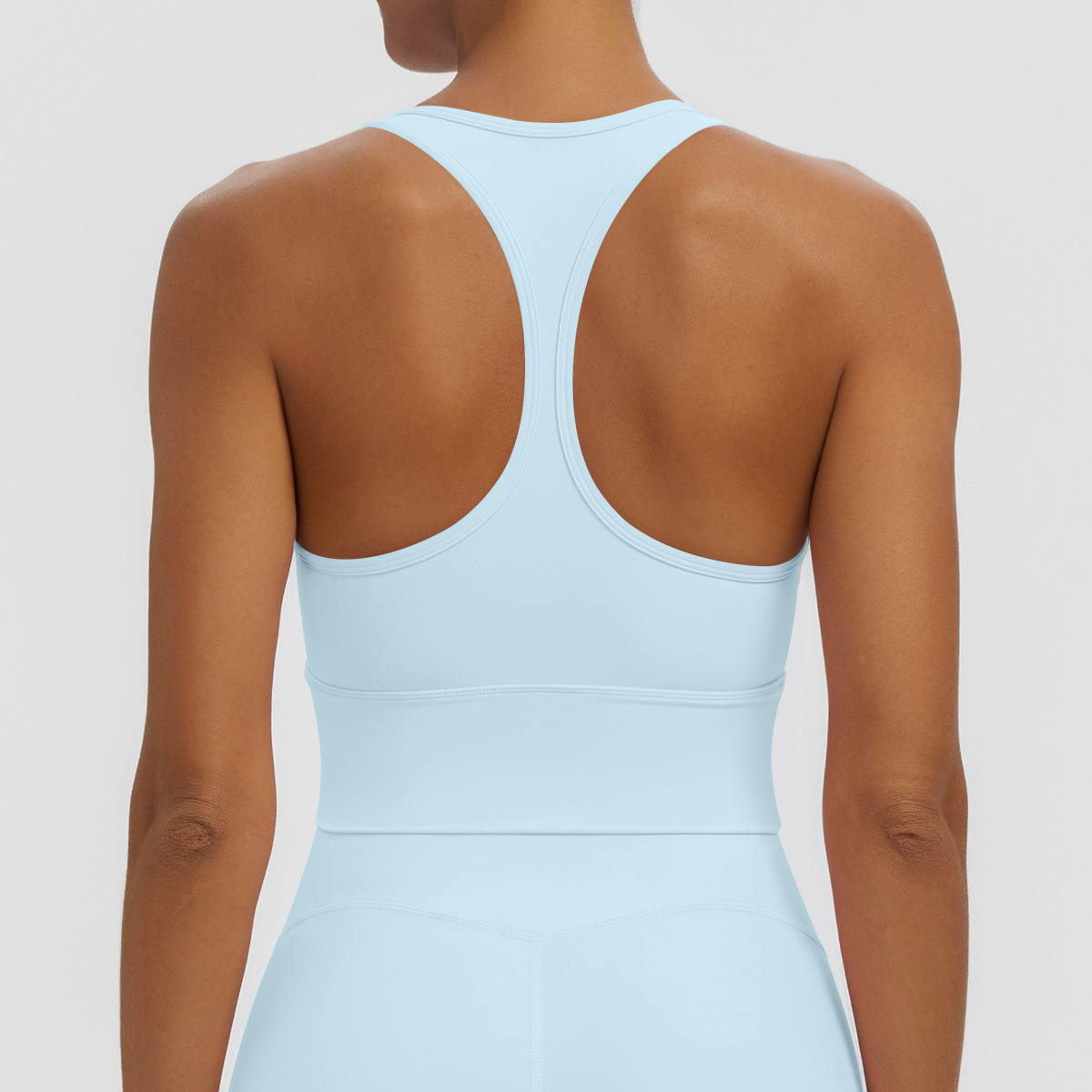 Nuevo transfronterizo sólido I-shaped hermosa espalda apretada ropa interior deportiva transpirable correr fitness yoga chaleco chaleco mujer image 22