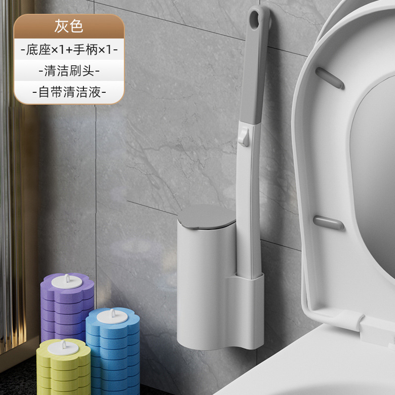 cepillo de inodoro desechable para uso doméstico sin ángulo muerto cepillo de limpieza de inodoro colgado en la pared reemplazable cabeza de limpieza de inodoro artefacto mágico