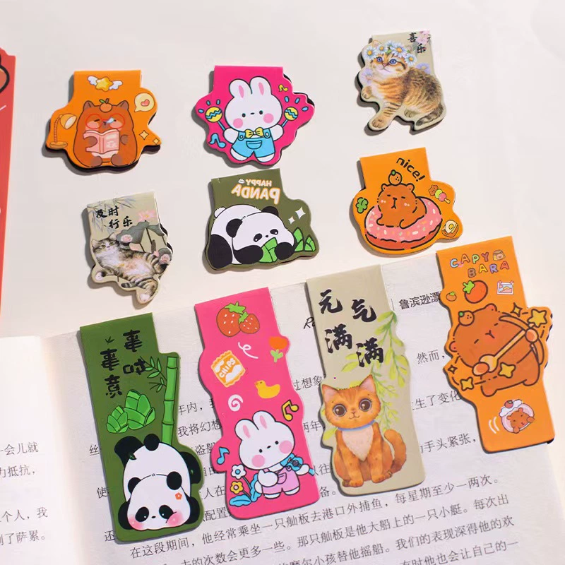 Магнитная закладка для книг Creative Alien Bookmark Cute INS Wind Cartoon Bookmark Student Двусторонняя бумажная страница Fip