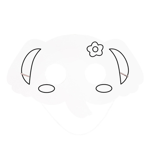 Creative DIY hand-painted cartoon masks, students’ handmade animal graffiti masks, children’s interactive coloring gifts