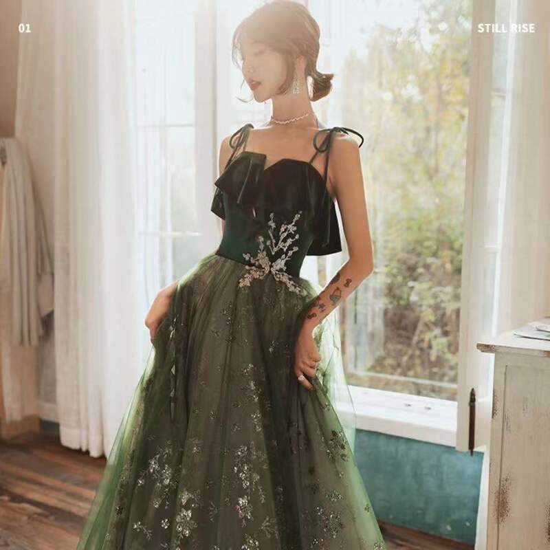 Cross-Border Wholesale Evening Dresses 2026 New Autumn and Winter Models for Banquets, Performances, Choir Hosting, Strapless, Elegant Long Style