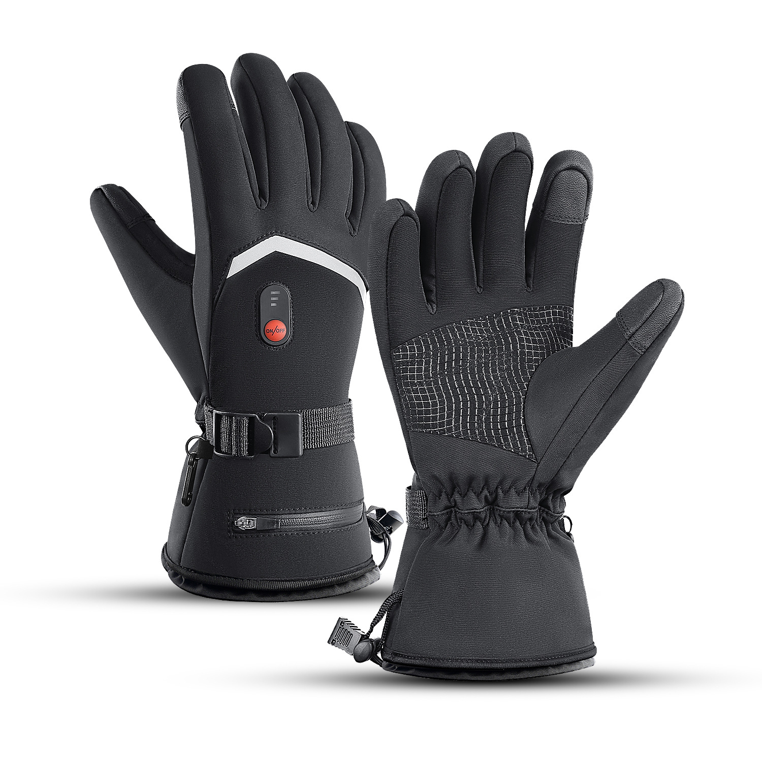 Guantes de calentamiento de invierno al aire libre esquí ciclismo a prueba de viento a prueba de agua pantalla táctil carga calor frío guantes de calentamiento
