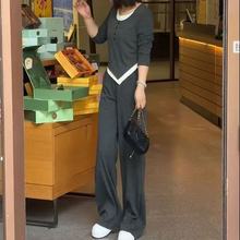 轻奢2025上衣两件大码显瘦高档长袖套装女装春秋套装反季清仓女装