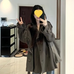 短款宽松风衣外套女2025春秋季新款小个子巨好看薄款韩版韩系休闲