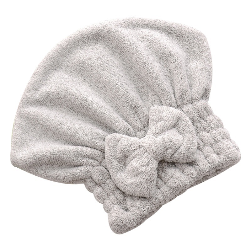 Bamboo Charcoal Fiber Princess Hat Manufacturer Wholesale Bowknot Women's Hair Drying Cap Turban Quick-Drying Water-Absorbing Cross-Border Supply