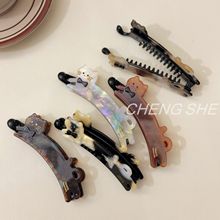 韩国高级感可爱猫咪醋酸发夹后脑勺竖夹马尾夹向下香蕉夹头饰发饰