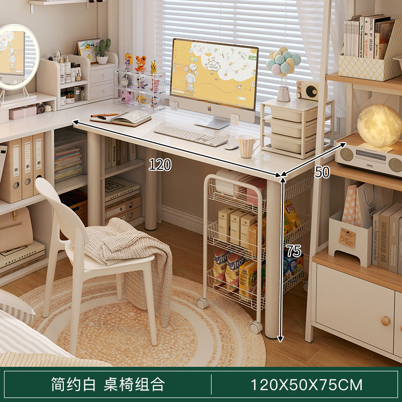 Comodador dormitorio de niñas 2 en 1 mesa de maquillaje 2025 nuevo estilo de crema de lujo ligero escritorio de escritorio casero de alta calidad