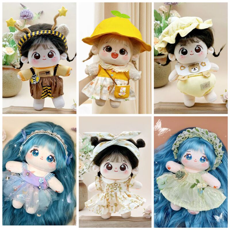 Wholesale 20cm Baby Clothes 20cm Cotton Doll Clothes Cute Plush Toy Doll Clothes Dress up Birthday Gift