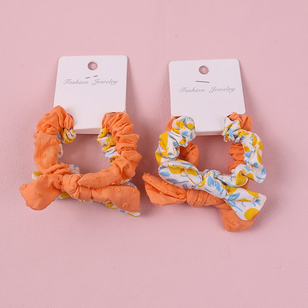 Banda para el cabello para niños de estilo coreano arco dulce cuerda para el cabello cubierta de cuero cuerda para la cabeza de la niña banda de goma banda para el cabello intestino grueso Accesorios para el cabello corbata de lazo