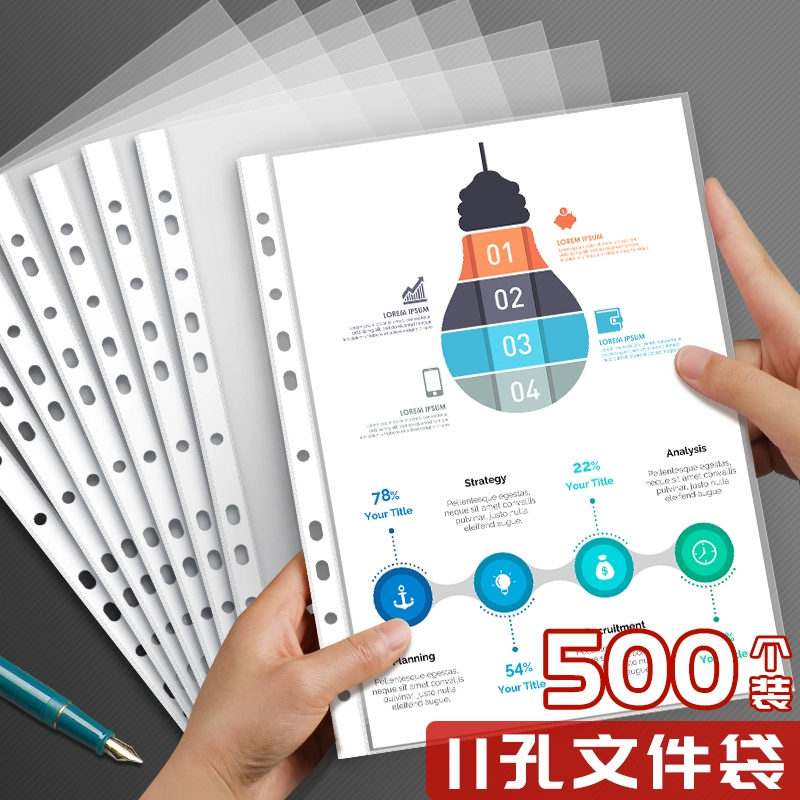 A4 Прозрачный пакет для документов 11 отверстий вкладыши мешок пластиковый пакет для архивов папка для хранения страниц Защитный пакет для хранения
