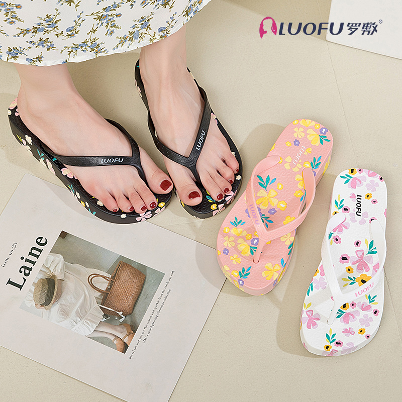 Loafer plataforma flip-flops verano de las mujeres desgaste al aire libre nuevo simple casual flip-flops zapatos de playa