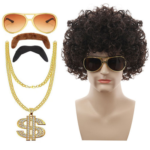 Bestselling heavy metal punk hairstyle 80s hippie hip-hop fan hair rock explosion head hair set