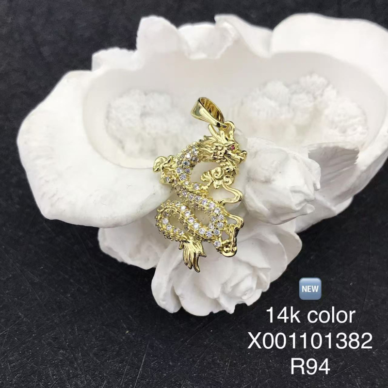 Xuping nuevo collar de dragón de zircon incrustado transfronterizo de Europa y Estados Unidos, moda ligera y lujosa, accesorios de personalidad masculina