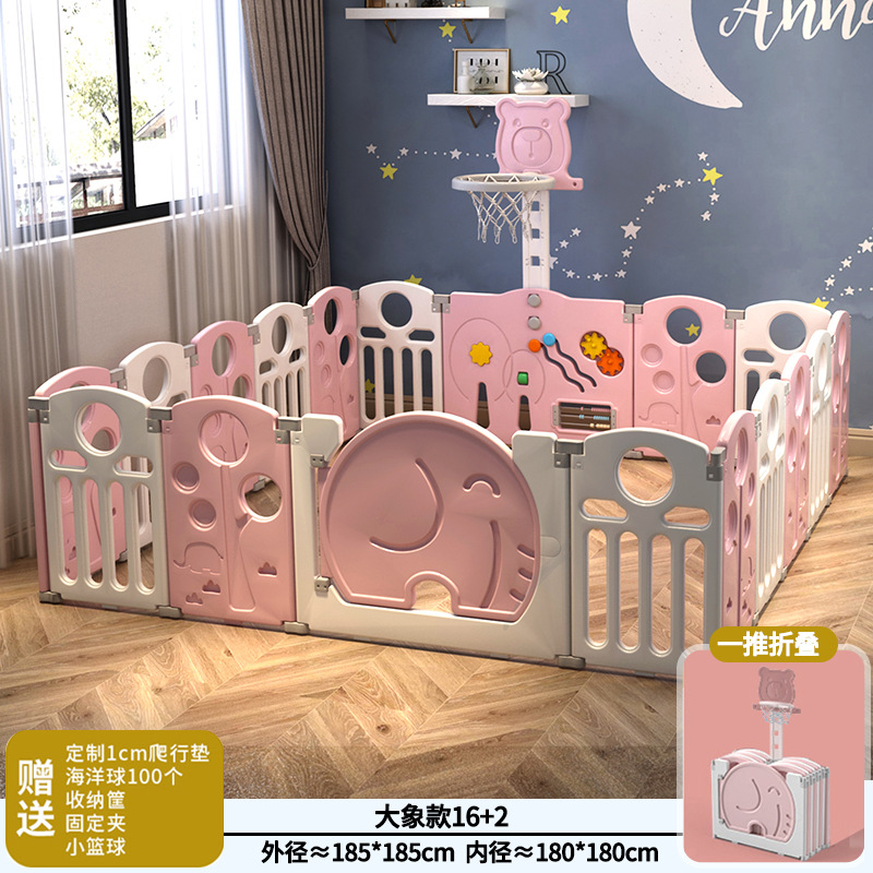 Seleccione estrictamente la protección infantil para niños en el suelo cerca de juego para niños pequeños plegables en el interior de la casa bebé arrastrando la barraca