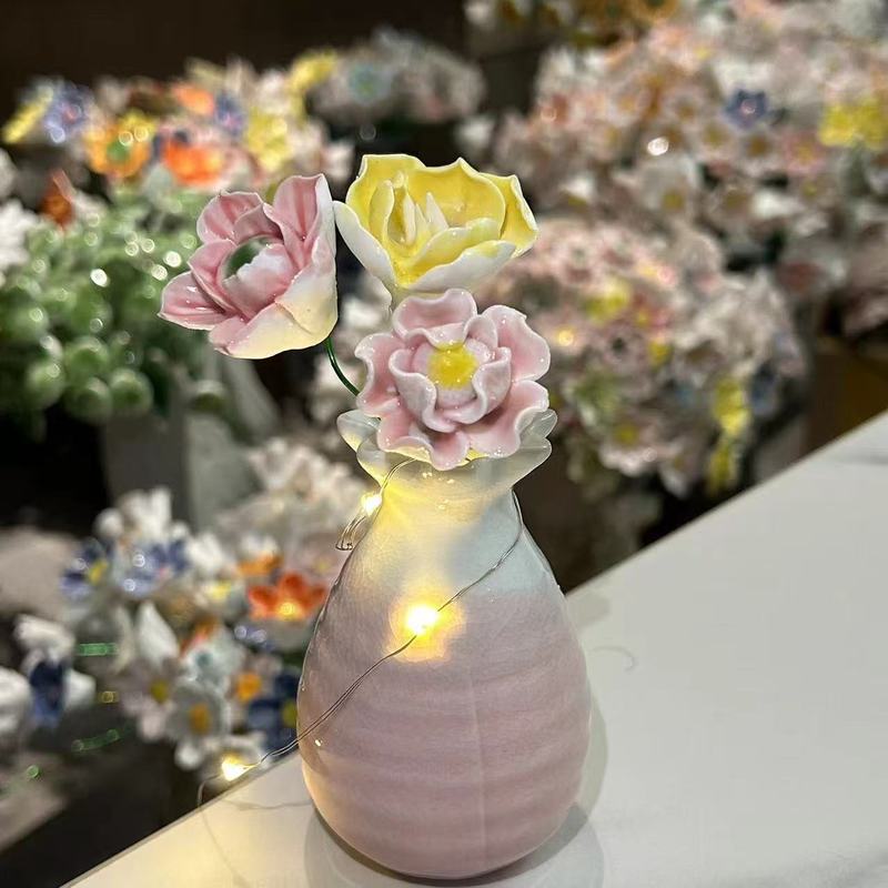 景徳鎮セラミックフラワーバレンタインデーデスクトップ装飾品卒業記念ギフトクリエイティブ誕生日ギフト教師の日のギフト|undefined