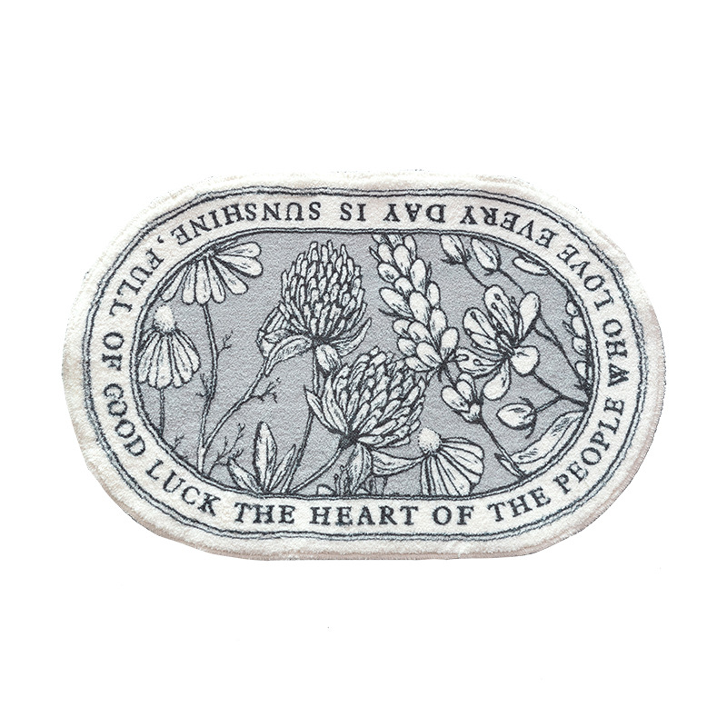 Baño lavable a máquina pareja absorbente alfombra de un solo piso Puerta de baño PET alfombra de piso suave antideslizante sin pelusa