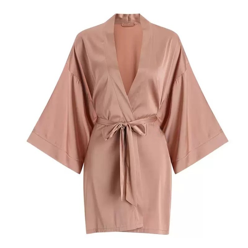 Cherry pink single robe [silk style]