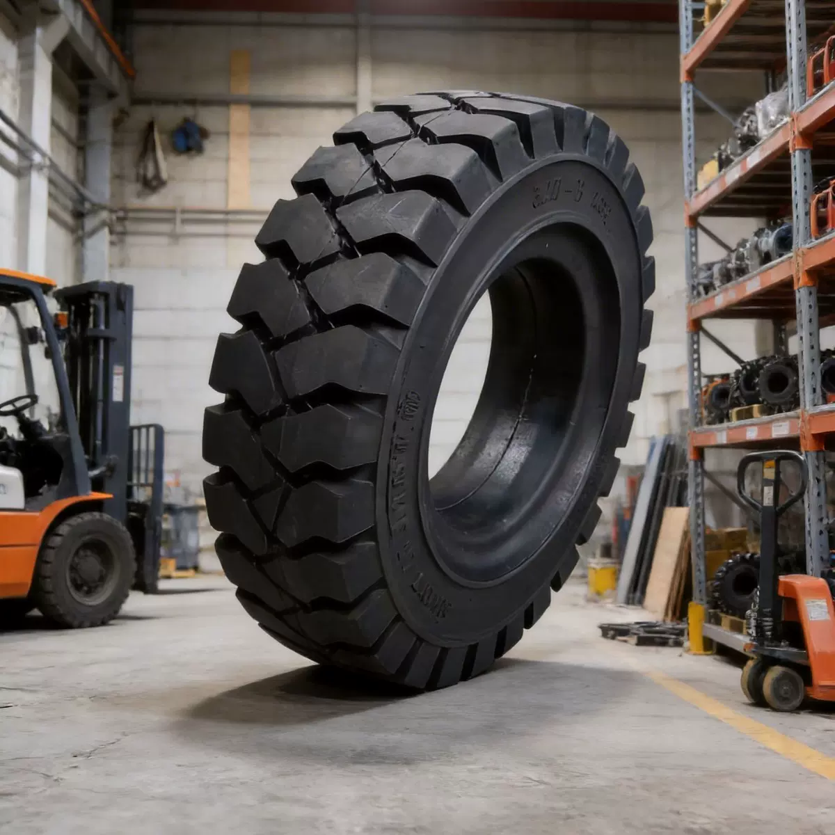 WANLI叉车实心轮胎3/3.5吨合力杭叉龙工通用款650-10工业橡胶轮胎