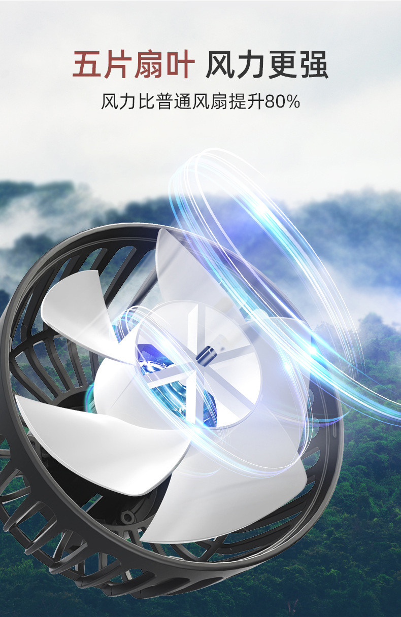 Powerful Rear-Row Mini Fan, a Popular Cross-Border Product for Summer, Adjustable and Dedicated for Car Use, 12V Multifunctional Car Fan