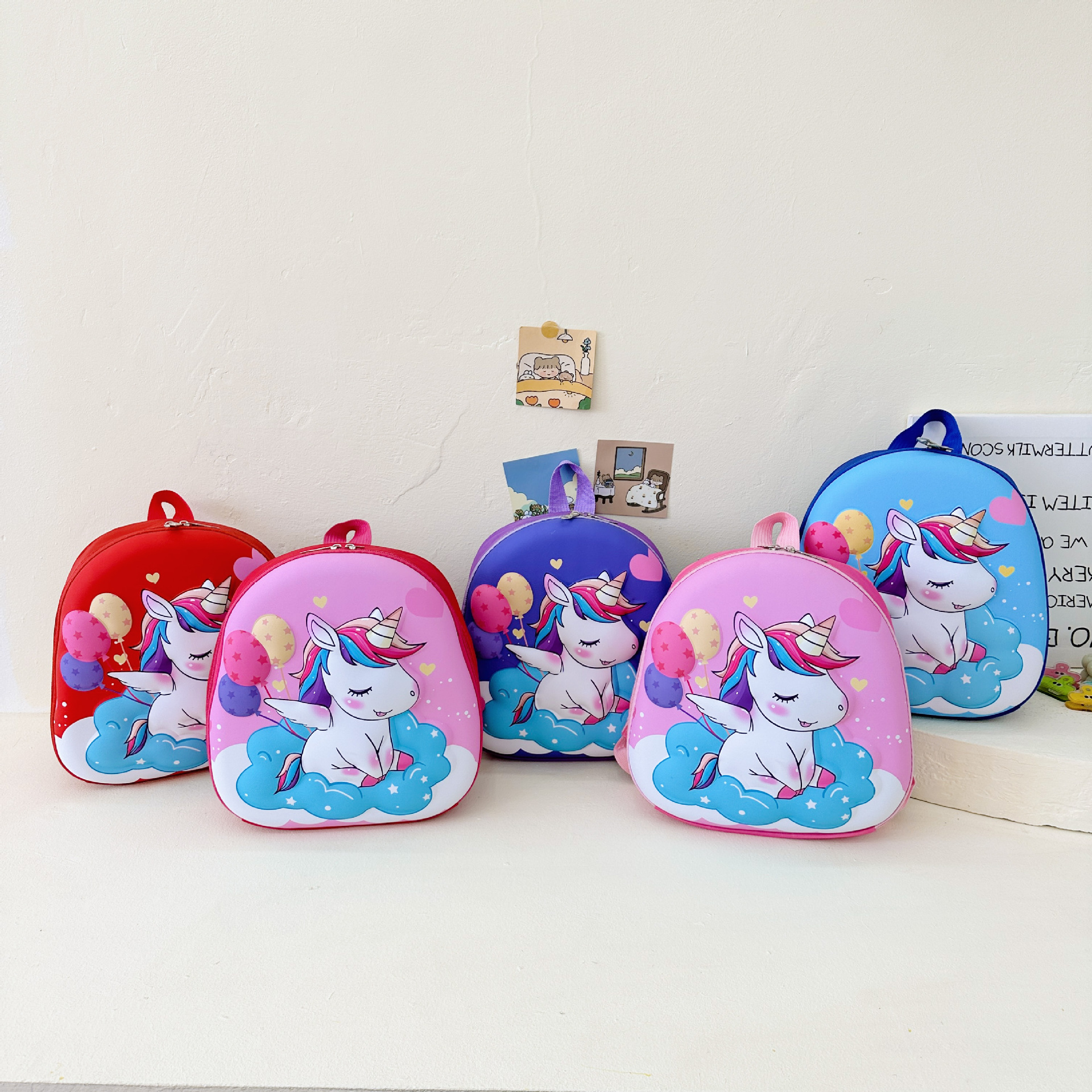 Cáscara de huevo de dibujos animados mochila de bebé ligero para niños niña unicornio dinosaurio Niño mochila de viaje