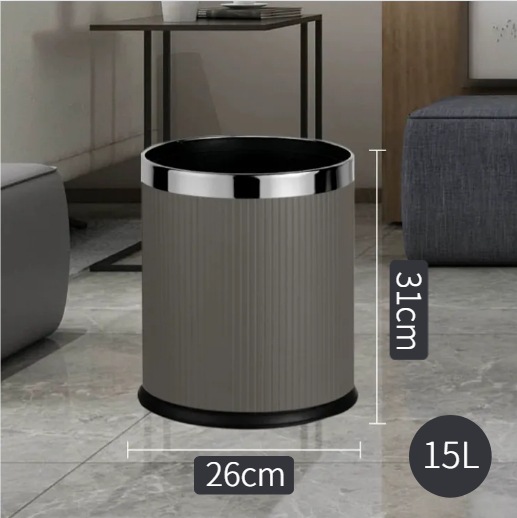 Anillo de plata-15L doble raya italiana gris