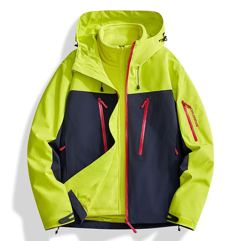 2024年秋冬新款男女同款户外登山服三合一防风防水锁温保暖两件套
