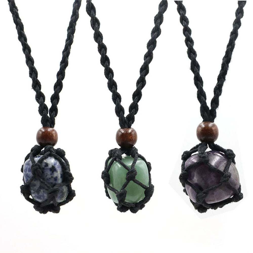 Amazon Cross-Border Necklace Men's Crystal Raw Stone Jewelry Women's Niche High-End Natural Stone Accessories