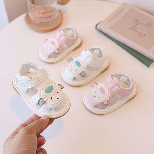 A new spring and summer unisex baby and children's soft-soled headcover cool shoes for learning to walk, suitable for 0-1, 1-2 years old