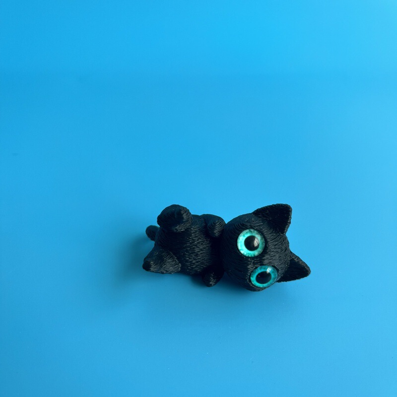 3D打印可爱罗小黑风格小猫咪5种动作姿势办公室桌面摆件礼品|undefined