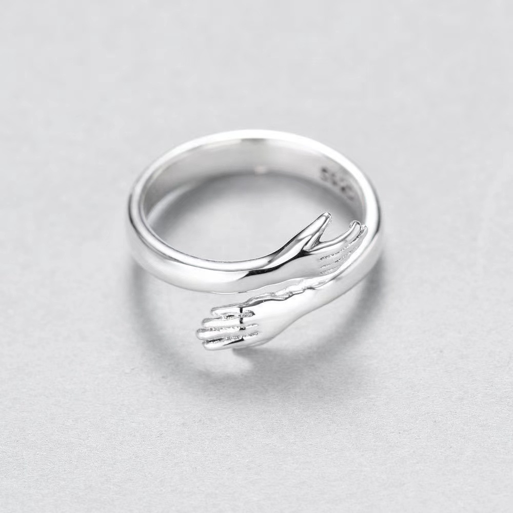 Einzigartiger Offener Partnerring Mit Umarmungs-design Für Damen_voghion.com