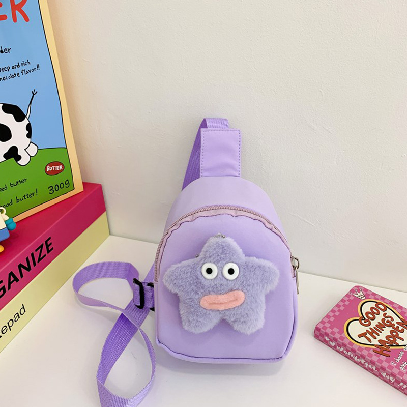 Bolsos lindos para niñas, bolsos de dibujos animados para niños, 2025 nuevos bolsos de pecho de peluche para niñas, bolsos de cambio para bebés