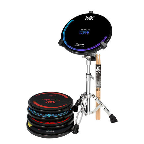 IPUSEN silent drum pad set 12-inch professional drum practice kit metronome beginner entry-level percussion pads snare drum