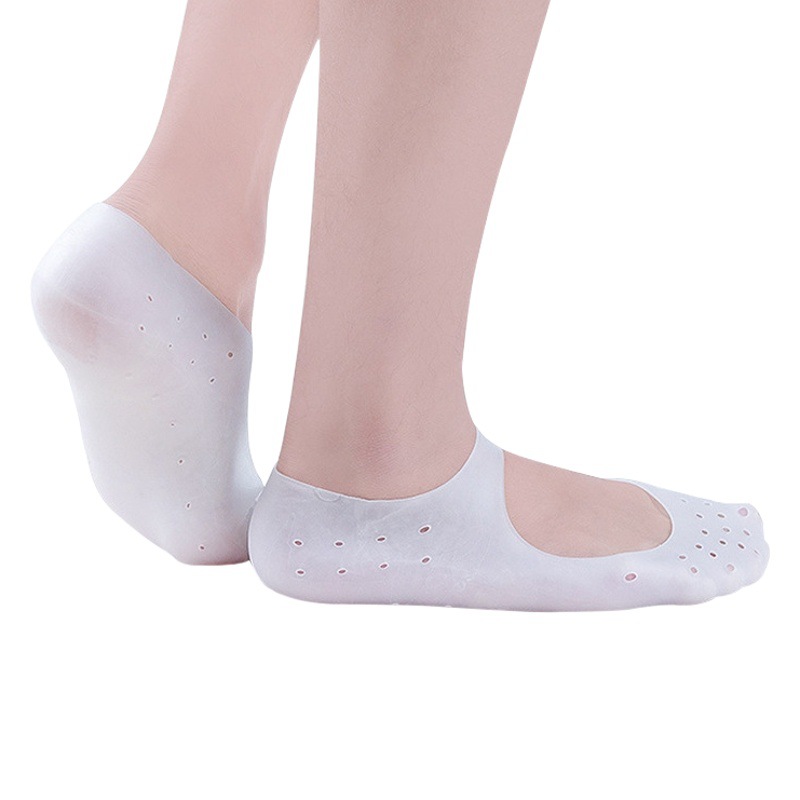 Calcetines de barco de silicona suave, cómodo, transpirable, hidratante, cinta anti-agrietamiento, Calcetines antideslizantes