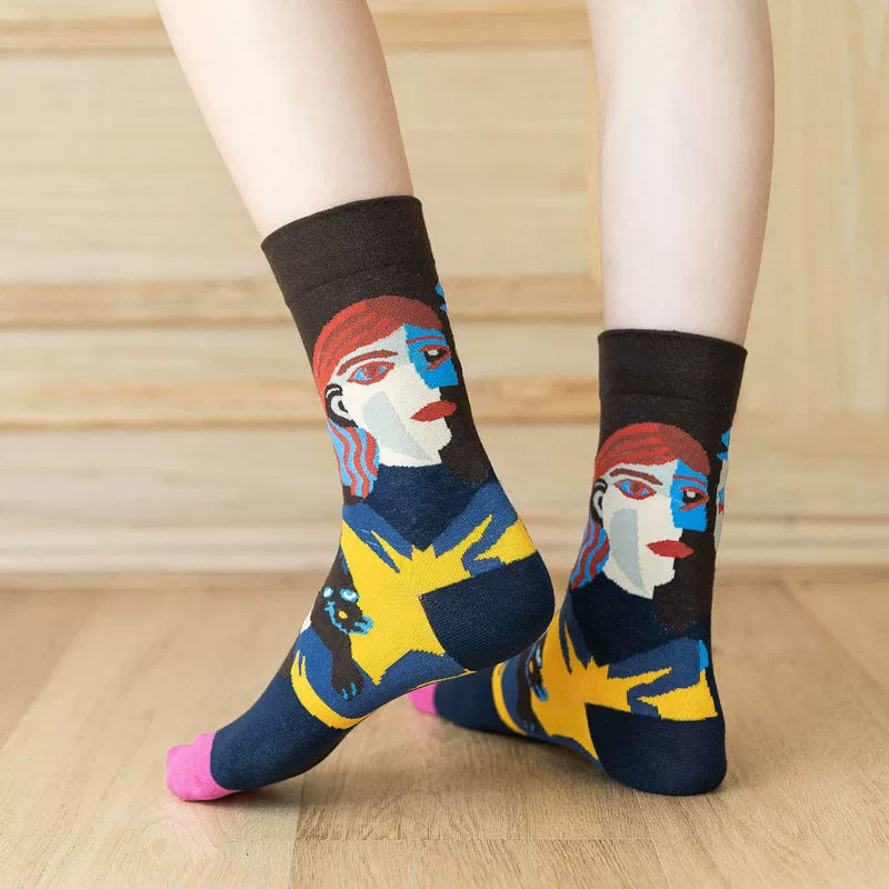 Мужские fashionable осенние гольфы до колена для любимого, средней длины
