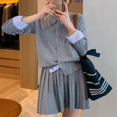 爱情鱼 时尚针织套装女2025年秋季新款开衫上衣半身裙两件套