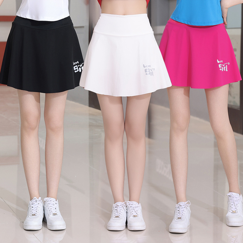 Quick-Drying Sports Skirt for Women to Wear High-Waisted Fitness Anti-Exposure Skipping Rope Running Badminton Skirt Fitness Running
