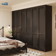 法式复古风衣柜家用卧室无甲醛钢制收纳柜家用出租房大容量储物柜