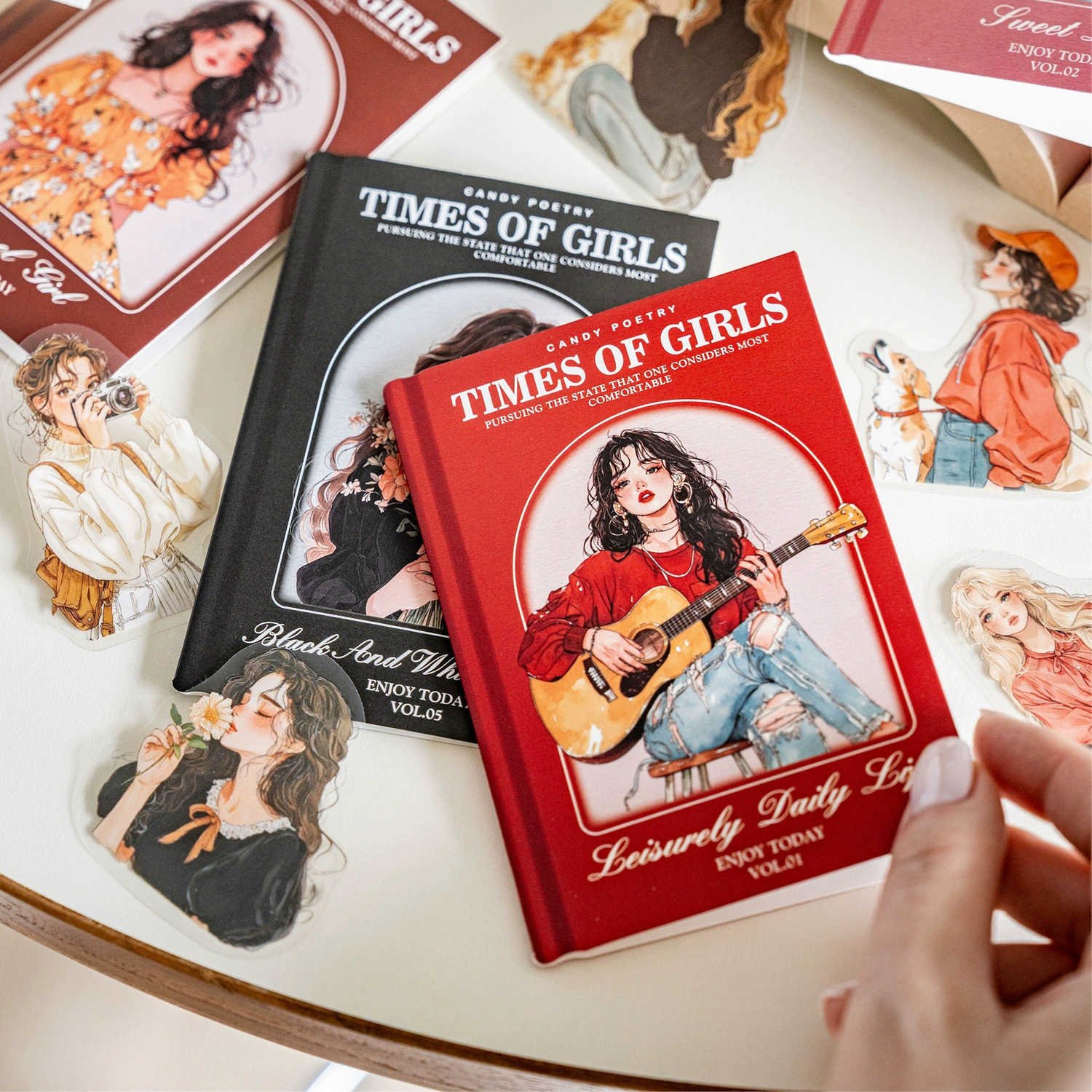 Набор из 30 наклеек из ПЭТ-материала серии Tangshi Girls' Times, наклейки для декора с изображением персонажей