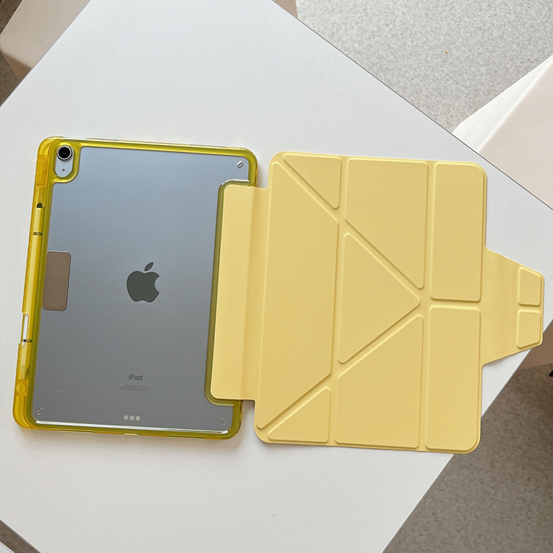 2025 ipad11 保護ケース air11 アクリル薄型 Y 折りペンスロット付き mini7 エアバッグ落下防止ケース|undefined