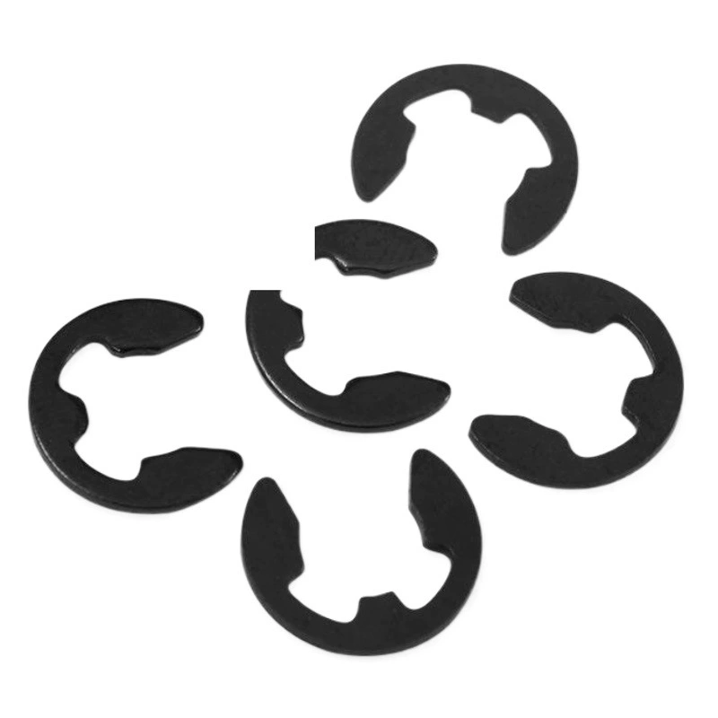 Марганцевая сталь почерневшее открытое стопорное кольцо открытая Стопорная пружина E-Type E-образная Пряжка вала M1.2-M24 GB896