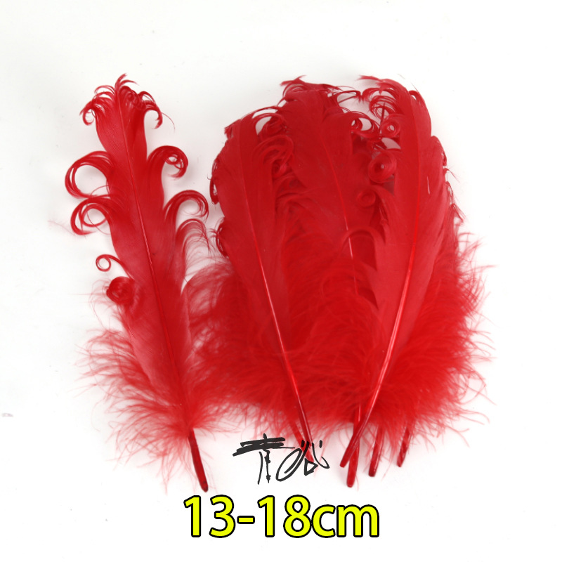 Fábrica directa pequeña serie de plumas rojas DIY accesorios accesorios de artesanía ropa accesorios escenario plumas