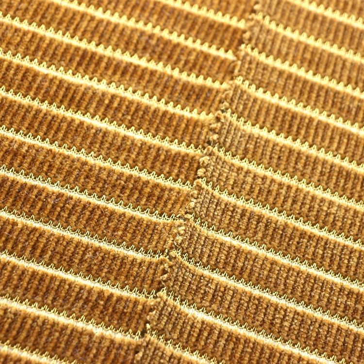 横抽条粗针罗纹雪尼尔半边绒全涤粗针螺纹雪尼尔罗纹半边绒布面料
