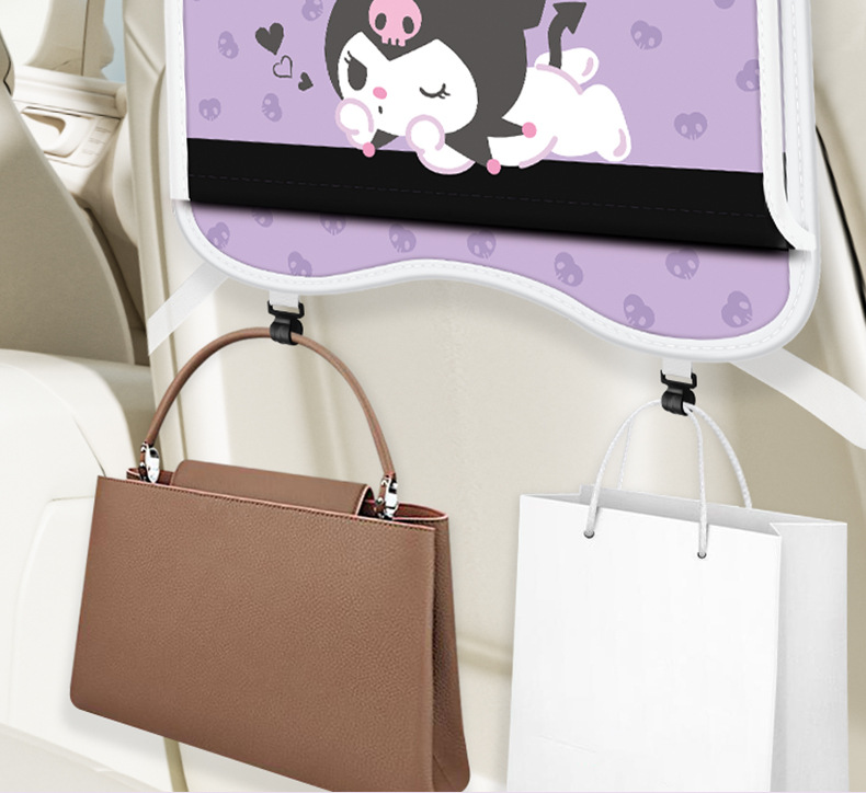 Car Garbage Bag Storage Bag Car Chair Back Bag Touch Screen Transparent Pocket Storage Bag Foldable Dining Table Storage Bag
