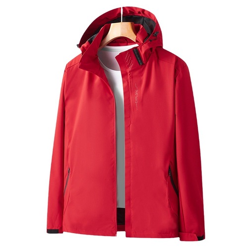 Women's thin outdoor waterproof breathable jacket, couple's climbing suit, hooded men's waterproof jacket, custom workwear.