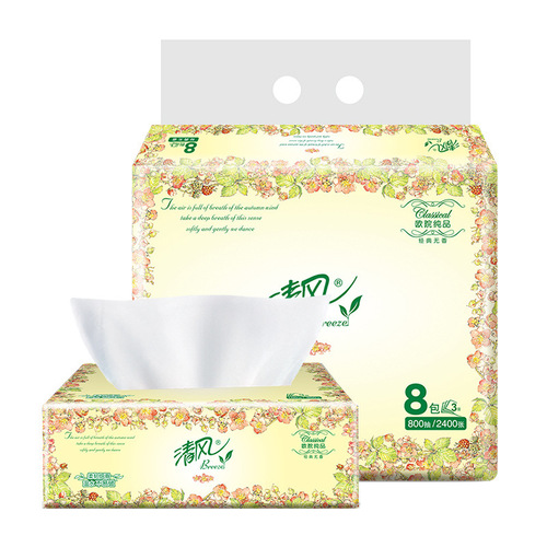 Qingfeng tissue paper Europe series 3 layers 100 tissue paper napkin toilet paper household tissue paper wholesale dropshipping