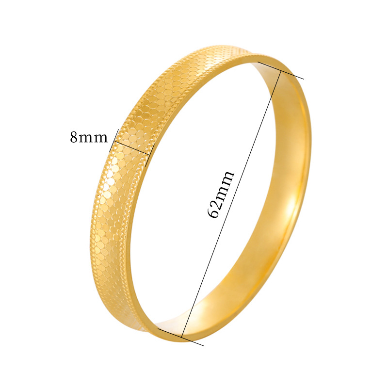 Pulsera de oro de arena brillante dragón de oro escala Polka Dot patrón hombres y mujeres multi-especificación estilo antiguo patrimonio artesanía pulsera de estilo nacional fábrica al por mayor