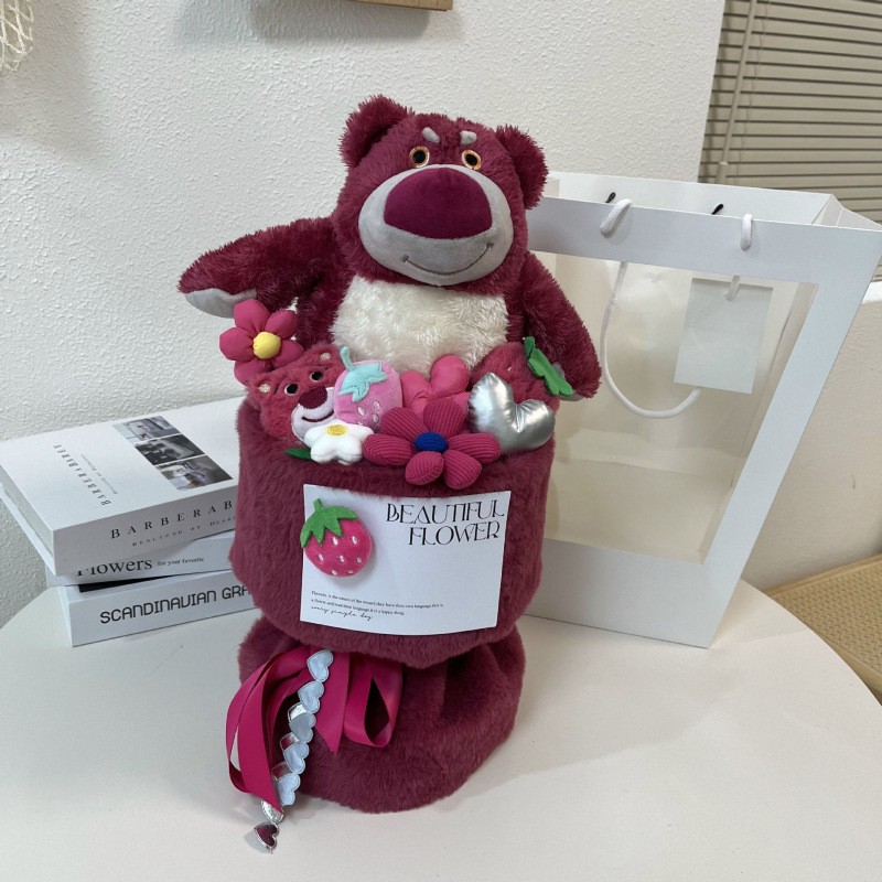 (procesamiento de liquidación) productos terminados 1 de junio día de los niños muñeca ramo de flores regalo para jardín de infantes muñeca ramo de flores para niños
