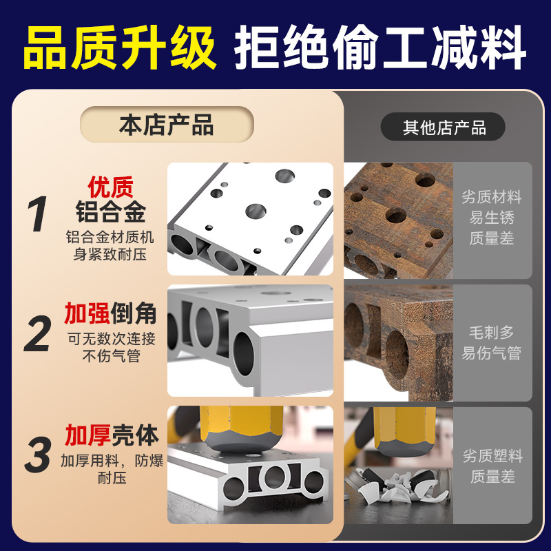 气动电磁阀底座汇流板气阀垫片阀板v气缸配件v盲板/M